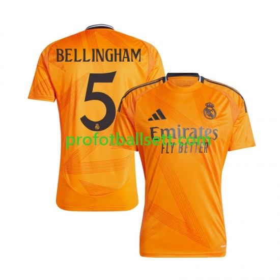 Fotballdrakt Real Madrid BELLINGHAM 5 Herre Bortekit 2024-2025 Kortermet