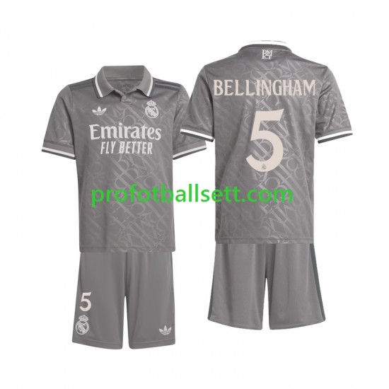 Fotballdrakt Real Madrid Bellingham 5 Barn Tredjekit 2024-2025 Kortermet