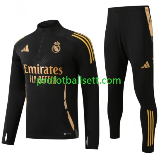 Real Madrid 2024-2025 Svart Trenings Collegegenser Set