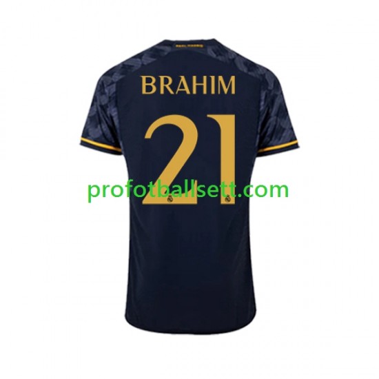 Fotballdrakt Real Madrid Brahim Diaz 21 Herre Bortekit 2023-2024 Kortermet