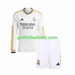 Fotballdrakt Real Madrid Barn Hjemmekit 2023-2024 Langermet