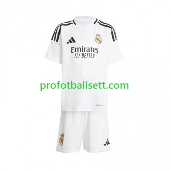 Fotballdrakt Real Madrid Barn Hjemmekit 2024-2025 Hvit Kortermet