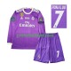 Retro Fotballdrakt Real Madrid Cristiano Ronaldo 7 2016 Barn Bortekit Langermet