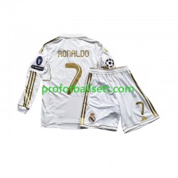 Fotballdrakt Real Madrid Cristiano Ronaldo 7 Barn Hjemmekit 2011 Langermet