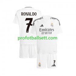 Fotballdrakt Real Madrid Cristiano Ronaldo 7 Barn Hjemmekit 2024-2025 Kortermet