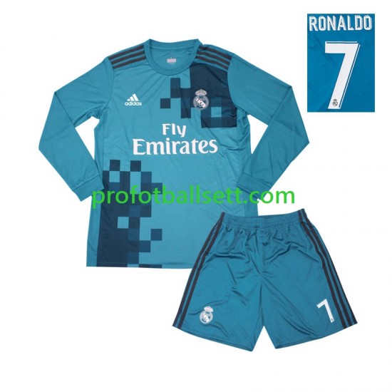 Retro Fotballdrakt Real Madrid Cristiano Ronaldo 7 2017 Barn Tredjekit Langermet