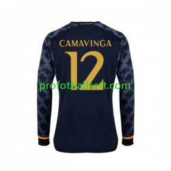 Fotballdrakt Real Madrid EDUARDO CAMAVINGA 12 Herre Bortekit 2023-2024 Langermet