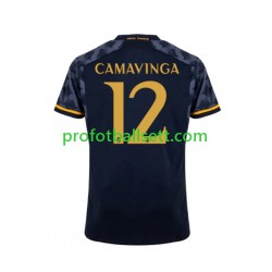 Fotballdrakt Real Madrid EDUARDO CAMAVINGA 12 Herre Bortekit 2023-2024 Kortermet