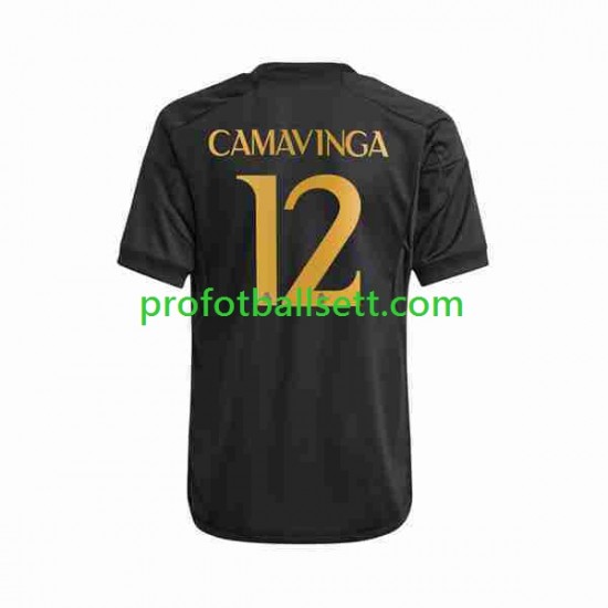 Fotballdrakt Real Madrid Eduardo Camavinga 12 Herre Tredjekit 2023-2024 Kortermet
