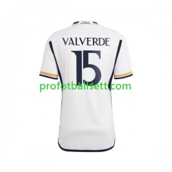 Fotballdrakt Real Madrid Federico Valverde 15 Herre Hjemmekit 2023-2024 Kortermet