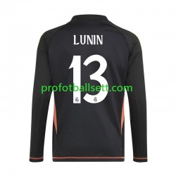 Fotballdrakt Real Madrid Keeper Andriy Lunin 13 Herre Bortekit 2024-2025 Blå Langermet
