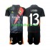 Fotballdrakt Real Madrid Keeper Andriy Lunin 13 Barn Bortekit 2024-2025 Svart Kortermet