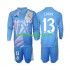 Fotballdrakt Real Madrid Keeper Andriy Lunin 13 Barn Hjemmekit 2024-2025 Langermet
