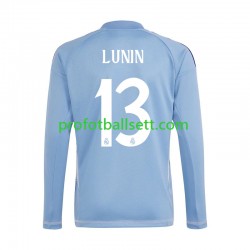 Fotballdrakt Real Madrid Keeper Andriy Lunin 13 Herre Hjemmekit 2024-2025 Blå Langermet