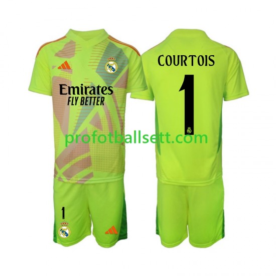 Fotballdrakt Real Madrid Keeper COURTOIS 1 Barn Fjerdekit 2024-2025 Kortermet