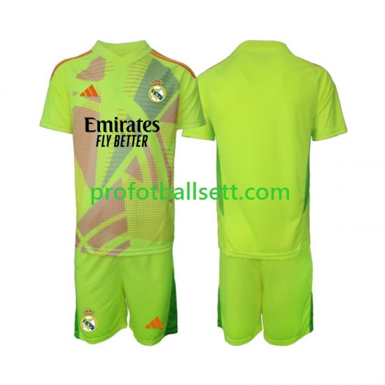 Fotballdrakt Real Madrid Keeper Barn Fjerdekit 2024-2025 Kortermet