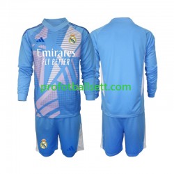 Fotballdrakt Real Madrid Keeper Barn Hjemmekit 2024-2025 Langermet