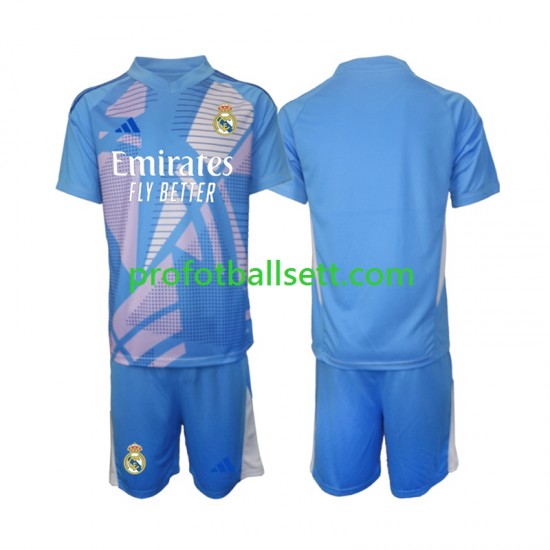 Fotballdrakt Real Madrid Keeper Barn Hjemmekit 2024-2025 Kortermet