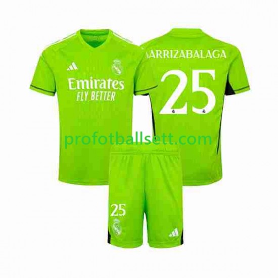 Fotballdrakt Real Madrid Keeper Kepa Arrizabalaga 25 Barn Hjemmekit 2023-2024 Kortermet