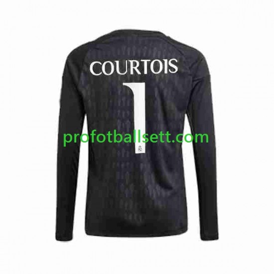Fotballdrakt Real Madrid Keeper Thibaut Courtois 1 Herre Bortekit 2023-2024 Langermet