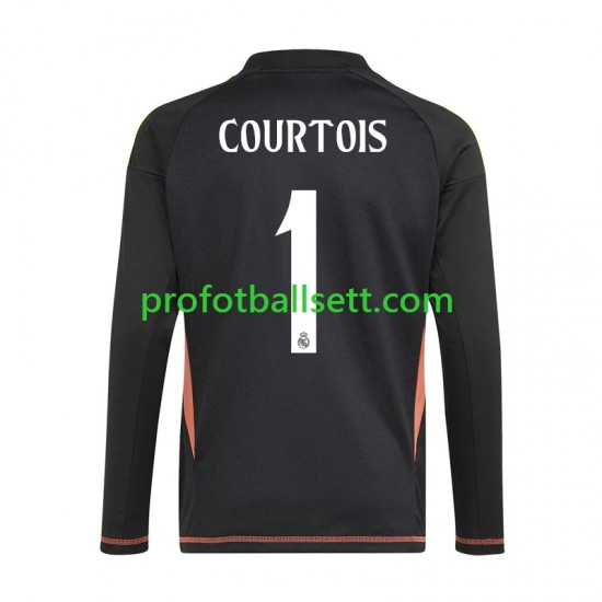 Fotballdrakt Real Madrid Keeper Thibaut Courtois 1 Herre Bortekit 2024-2025 Kortermet