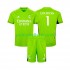 Fotballdrakt Real Madrid Keeper Thibaut Courtois 1 Barn Hjemmekit 2023-2024 Kortermet