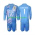 Fotballdrakt Real Madrid Keeper Thibaut Courtois 1 Barn Hjemmekit 2024-2025 Langermet