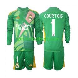 Fotballdrakt Real Madrid Keeper Thibaut Courtois 1 Barn Tredjekit 2024-2025 Langermet