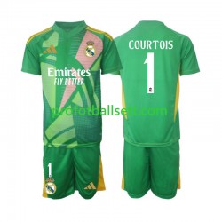Fotballdrakt Real Madrid Keeper Thibaut Courtois 1 Barn Tredjekit 2024-2025 Kortermet