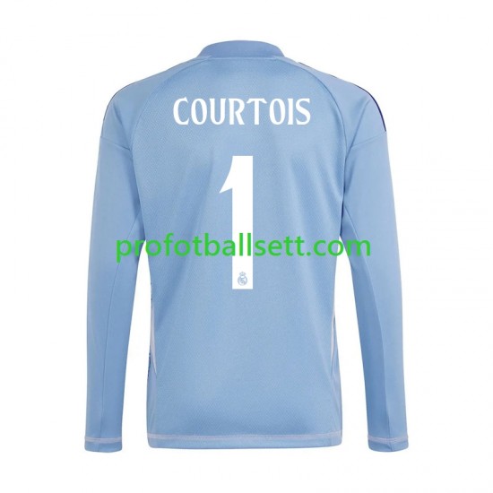 Fotballdrakt Real Madrid Keeper Thibaut Courtois 1 Herre Hjemmekit 2024-2025 Blå Langermet