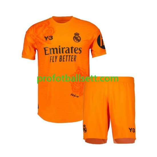 Fotballdrakt Real Madrid Keeper Y3 Barn Tredjekit 2023-2024 Oransje Kortermet