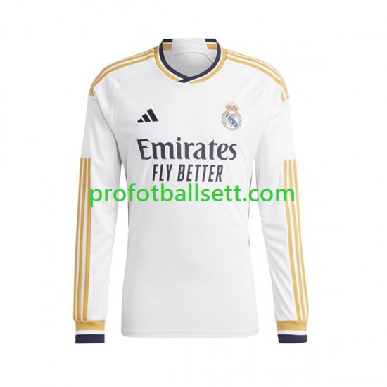 Fotballdrakt Real Madrid Herre Hjemmekit 2023-2024 Langermet