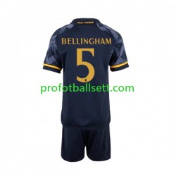 Fotballdrakt Real Madrid Jude Bellingham 5 Barn Bortekit 2023-2024 Kortermet