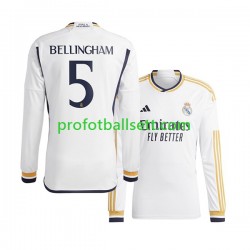 Fotballdrakt Real Madrid Jude Bellingham 5 Herre Hjemmekit 2023-2024 Langermet