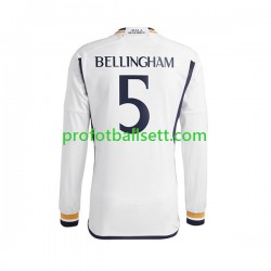 Fotballdrakt Real Madrid Jude Bellingham 5 Herre Hjemmekit 2023-2024 Langermet