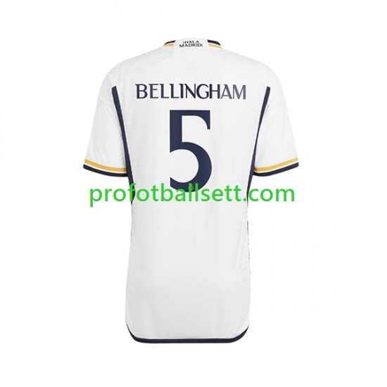 Fotballdrakt Real Madrid Jude Bellingham 5 Herre Hjemmekit 2023-2024 Kortermet