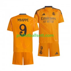Fotballdrakt Real Madrid Kylian Mbappe 9 Barn Bortekit 2024-2025 Kortermet