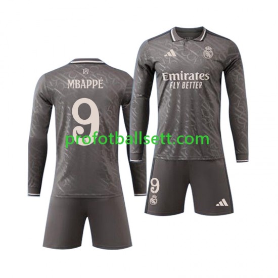 Fotballdrakt Real Madrid Kylian Mbappe 9 Barn Tredjekit 2024-2025 Langermet