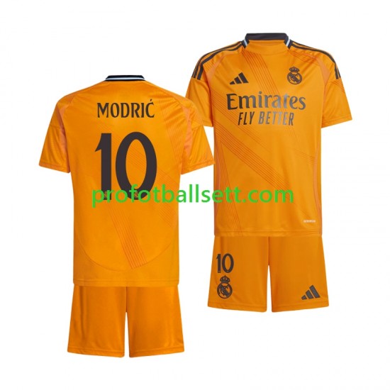 Fotballdrakt Real Madrid Luka Modric 10 Barn Bortekit 2024-2025 Kortermet