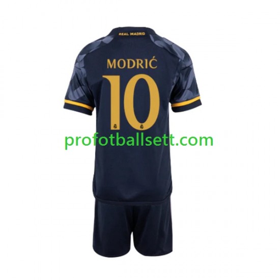 Fotballdrakt Real Madrid Modric 10 Barn Bortekit 2023-2024 Kortermet