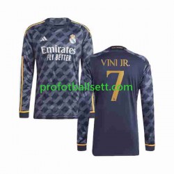 Fotballdrakt Real Madrid Vini Jr 7 Herre Bortekit 2023-2024 Langermet