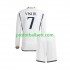 Fotballdrakt Real Madrid Vinicius Junior 7 Barn Hjemmekit 2023-2024 Langermet