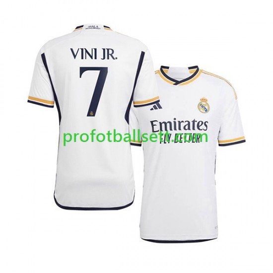 Fotballdrakt Real Madrid Vinicius Junior 7 Herre Hjemmekit 2023-2024 Kortermet