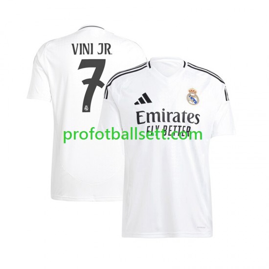 Fotballdrakt Real Madrid Vinicius Junior 7 Herre Hjemmekit 2024-2025 Kortermet