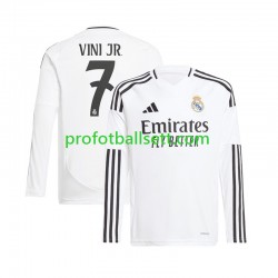 Fotballdrakt Real Madrid Vinicius Junior 7 Herre Hjemmekit 2024-2025 Hvit Langermet