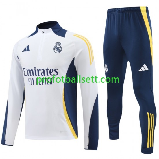 Real Madrid 2024-2025 Hvit Trenings Collegegenser Set