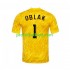 Fotballdrakt Slovenia Keeper Jan Oblak 1 Herre Hjemmekit Euro 2024 Gul Kortermet