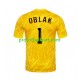 Fotballdrakt Slovenia Keeper Jan Oblak 1 Herre Hjemmekit Euro 2024 Gul Kortermet