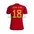 Fotballdrakt Spania JORDI ALBA 18 Herre Hjemmekit VM 2022 Kortermet