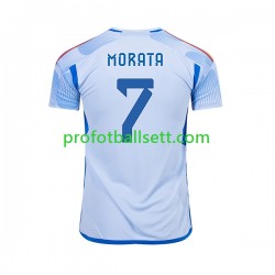Fotballdrakt Spania MORATA 7 Herre Bortekit VM 2022 Kortermet